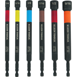 "Magnetic Color-Coded Power Nut Setters, 6-Piece Set"