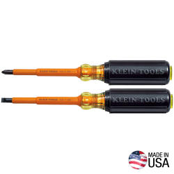 "Screwdriver Set, 1000V Insulated Slotted and Phillips, 2-Piece"