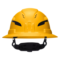 "Class C Type-2 Hard Hat, Vented Full Brim with Strap, Yellow"
