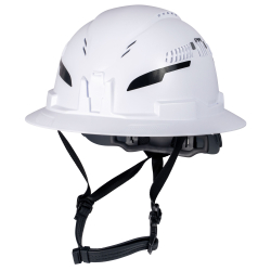 "Class C Type-2 Hard Hat, Vented Full Brim, Strap, White, CAN ONLY"