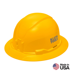 "Hard Hat, Non-Vented, Full Brim Style, Yellow"