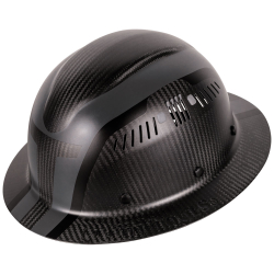 "Klein Carbon Fiber Full Brim Hard Hat, Spartan"