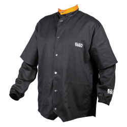 "Flame-Resistant Welding Jacket with Removable Welding Sleeves, XL"