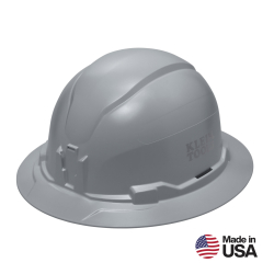 "Hard Hat, Non-Vented, Full Brim Style, Gray"