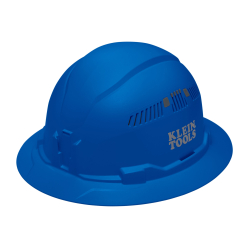 "Hard Hat, Vented, Full Brim Style, Blue"