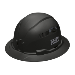 "Hard Hat, Vented, Full Brim Style, Black"