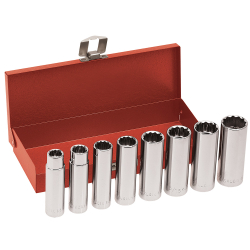 "1\/2-Inch Drive Deep Socket Wrench Set, 8-Piece"