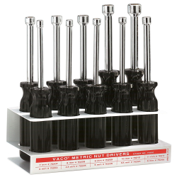 "Nut Driver Set, Metric Nut Drivers, 3-Inch Shafts, 10-Piece"