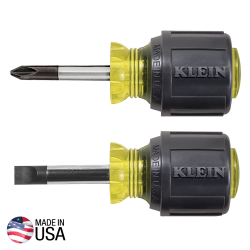 "Screwdriver Set, Stubby Slotted and Phillips, 2-Piece"