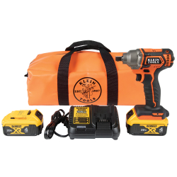 "Battery-Operated Compact Impact Wrench, 1\/2-Inch Detent Pin, Full Kit"