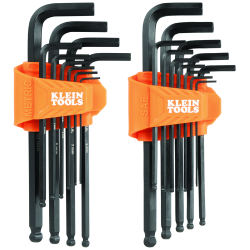 "Long Ball End Hex Key Set, SAE and Metric, 22-Piece"