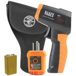 "10:1 Infrared Thermometer with GFCI Receptacle Tester"