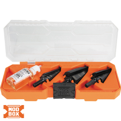 "Premium Electrician's 3\/8-Inch Hex Step Bit Set, 3 Piece"