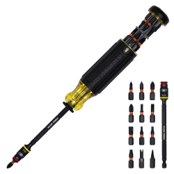 32304 14-in-1 HVAC Adjustable-Length Impact Screwdriver with Flip Socket Image 