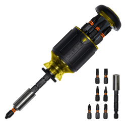 32308 8-in-1 Multi-Bit Adjustable Length Stubby Screwdriver Image