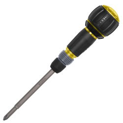 32960ARCHT Ratcheting Fastbit Tru-Grip Screwdriver, Phillips, Slotted Bits Image 