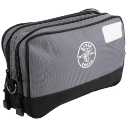 55583 Double Zipper Bag, 12 x 7-Inch, Gray Image 