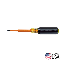 6024INS Insulated Screwdriver, 1/4-Inch Cabinet, 4-Inch Round Shank Image