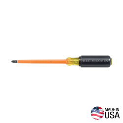 6034INS Insulated Screwdriver, #2 Phillips, 4-Inch Round Shank Image 