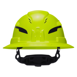 60911T2 Class C Type-2 Hard Hat, Vented Full Brim with Strap, High Visibility Lime Image