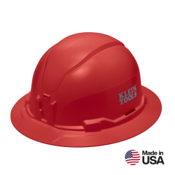 60920 Hard Hat, Non-Vented, Full Brim Style, Red Image 