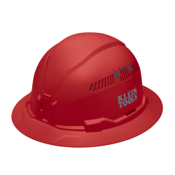 60921 Hard Hat, Vented, Full Brim Style, Red Image 