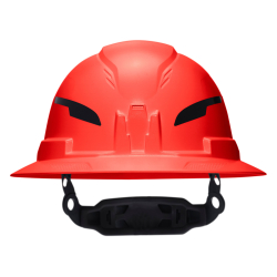60930T2 Class E Type-2 Hard Hat, Non-Vented Full Brim Style with Strap, High Visibility Orange Image