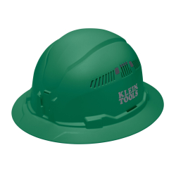 60941 Hard Hat, Vented, Full Brim Style, Green Image 