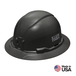 60960 Hard Hat, Non-Vented, Full Brim Style, Black Image
