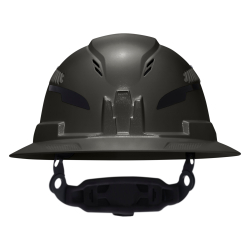 60961T2 Class C Type-2 Hard Hat, Vented Full Brim with Strap, Black Image