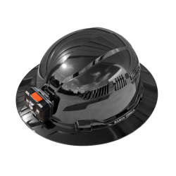 60996 Hard Hat, REFLEKTOR™ Black Chrome, Vented Full Brim, Class C, Headlamp Image 