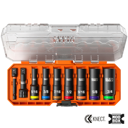65109IMPCT KNECT™ Deep-Well 3/8-Inch Drive Impact Socket Set, SAE, 9-Piece Image