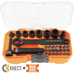 65300 KNECT™ 1/4-Inch Drive Impact-Rated Pass Through Socket Set, 32-Piece Image 