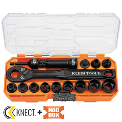 65400 KNECT™ 3/8-Inch Drive Impact-Rated Pass Through Socket Set, 15-Piece Image 