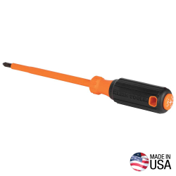 6836INS Insulated Screwdriver, #2 Phillips, 6-Inch Round Shank Image 