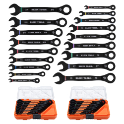 69418CG Ratcheting Combination Wrench Set, SAE/Metric, 18-Piece Image