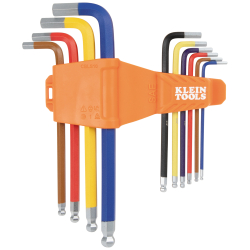 CBLS10 Powder Coated Long Ball-End Hex Key Set, SAE, 10-Piece Image 