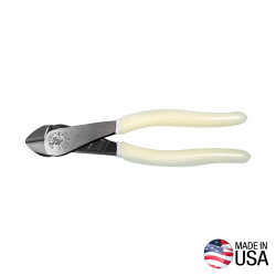 D2488GLW Diagonal Cutting Pliers, Angled Head, High-Visibility, 8-Inch Image