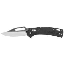OGK002BKT KTO Resurgence Knife, Clip Point Blade, Black Handle Image 