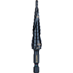 QRST01 Step Drill Bit, Quick Release, Double Spiral Flute, 1/8 to 1/2-Inch Image 